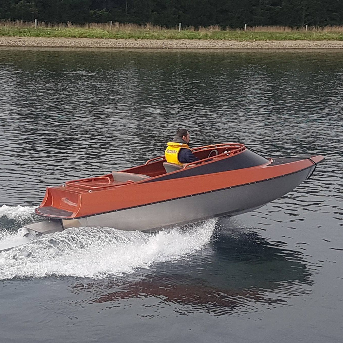 Kinocean 2025 Aluminum Jet Boat High-Speed 2-Seater Inboard Engine for Racing Drifting Entertainment River High Speeds Outdoors
